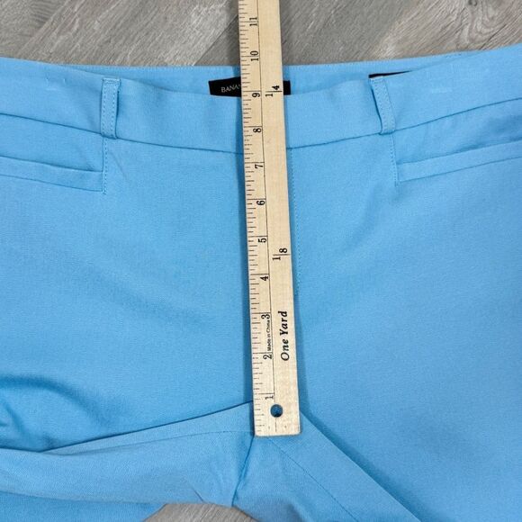 Banana Republic Lace Up Ankle Sloan Crop Pants Sky Blue 8 Long - Picture 13 of 15
